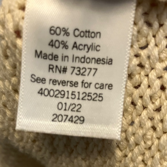 Sonoma Cream Button Knit Sweater - Picture 6 of 7